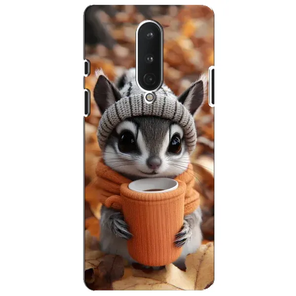 Чехол с рисунком «Грызунчик с кофе» для OnePlus 8 Чехол с рисунком «Грызунчик с кофе» для OnePlus 8