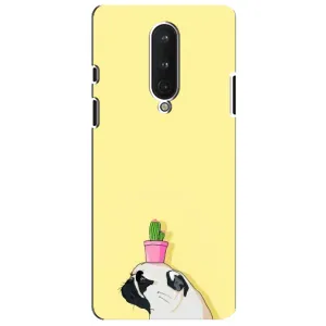 Бампер для OnePlus 8 с картинкой "Песики" (Кактус на голове)