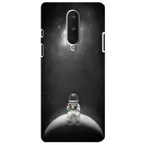 Силиконовый Чехол с принтом "Космонавты" на OnePlus 8 (Космонавт романтик)