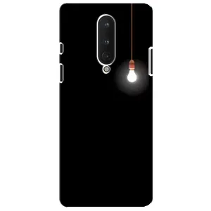 Чехол с картинками на черном фоне для OnePlus 8 (Лампочка)