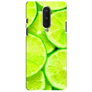 Чохол з зображенням смачної їжі для OnePlus 8 (Лайм)
