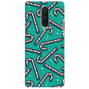 Силіконовий бампер на різдво для OnePlus 8 (Льодяники)