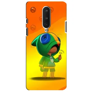 Чехол Бравл Старс для OnePlus 8 (LEON в кофте)