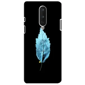 Чехол с картинками на черном фоне для OnePlus 8 (Листочек)