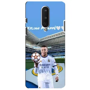 Чехол (TPU) с Футболистом на OnePlus 8 (Mbappe Real)