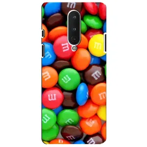 Чохол з зображенням смачної їжі для OnePlus 8 (Різнокольорові M&M'S)