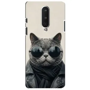 Чехол на тематику: Коты для OnePlus 8 (Модный кот)