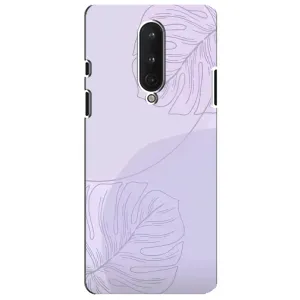 Чехол цветочный дизайн для OnePlus 8 (Монстера фиолетовая)
