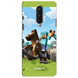 Чехлы для OnePlus 8 (Персонажи Майн Крафт) (На коне)