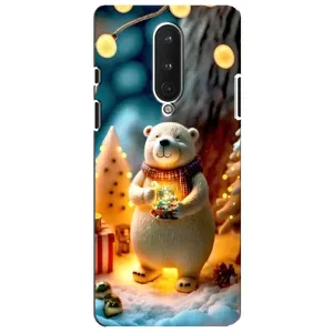 Чохли на Новий Рік OnePlus 8 (Новорічний ведмедик)
