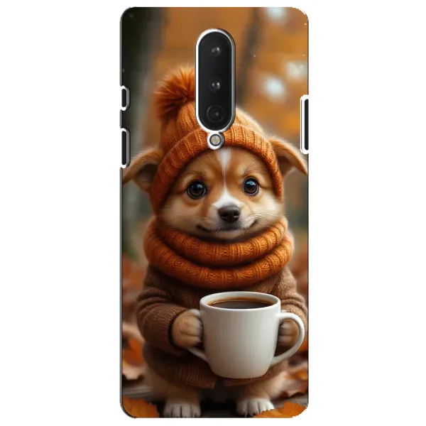 Чехол с рисунком «Собачка с кофе» для OnePlus 8 Чехол с рисунком «Собачка с кофе» для OnePlus 8