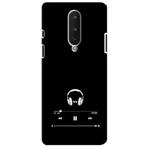 Чехол с картинками на черном фоне для OnePlus 8 (Плеер)