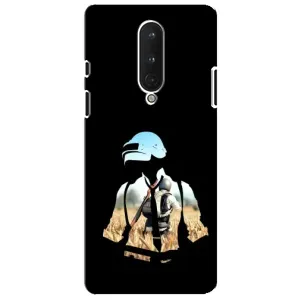 Силиконовый чехол с картинкой "Герой Pubg" на OnePlus 8 (Пубг мен)