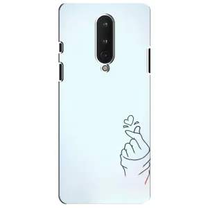 Чехлы (Знак сердечка) на OnePlus 8 (Сердце на голубом)