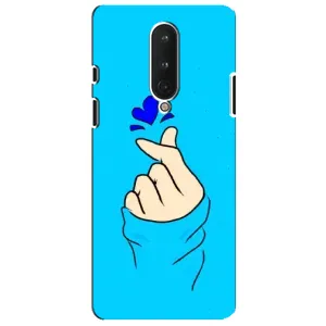 Чехлы (Знак сердечка) на OnePlus 8 (Сердце на синем)
