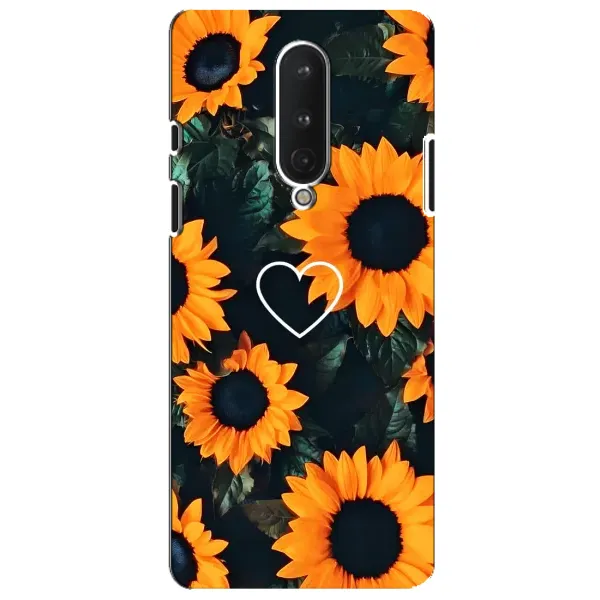 Чехол с рисунком «Сердечко в подсолнухах» для OnePlus 8 Чехол с рисунком «Сердечко в подсолнухах» для OnePlus 8