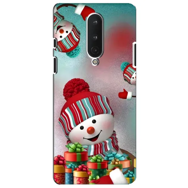 Чехол с рисунком «Снеговик в шапке» для OnePlus 8 Чехол с рисунком «Снеговик в шапке» для OnePlus 8