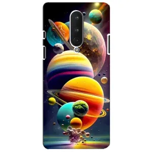Чехол (ТПУ) с планетами на OnePlus 8 (Солнечна система)