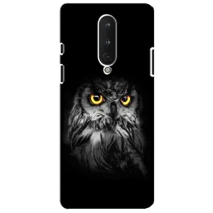Чехлы с принтом СОВЫ для OnePlus 8 (Сова на чёрном)