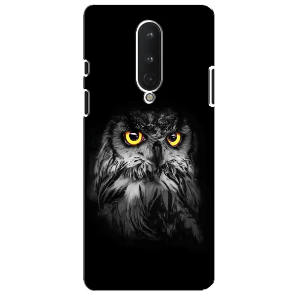 Чохол з малюнком «Сова на чорному» для OnePlus 8