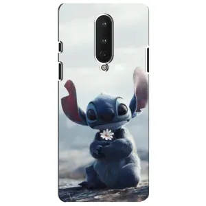 Чехол с рисунком «Стич с цветочком» для OnePlus 8