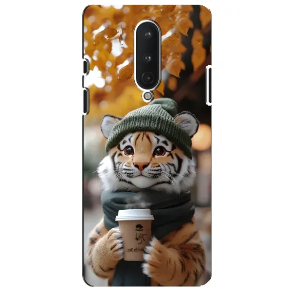 Чехол с рисунком «Тигр с кофе» для OnePlus 8 Чехол с рисунком «Тигр с кофе» для OnePlus 8