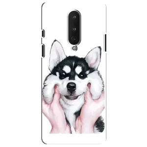 Бампер для OnePlus 8 с картинкой "Песики" (Собака Хаски)