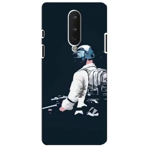 Силиконовый чехол с картинкой "Герой Pubg" на OnePlus 8 (В экиперовке)