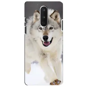 Чехол с Волком на OnePlus 8 (Волк на снегу)