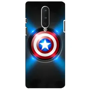 Чехол с Щитом Капитана Америки на OnePlus 8 (Яркий Щит Капитана)