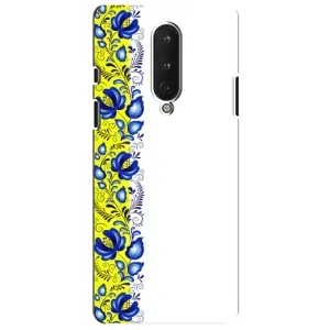 Силиконовый Чехол на OnePlus 8 с картинкой Вышиванки (Желто-синяя вышиванка)