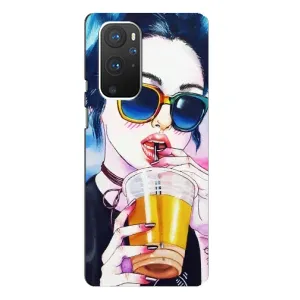 Чехол с картинкой Модные Девчонки OnePlus 9 Pro (Девушка с коктейлем)