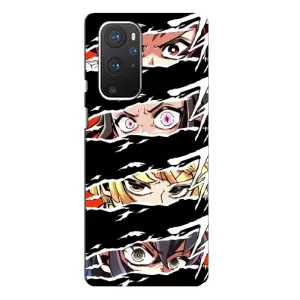 Силіконові чохлі з очіма Anime для ВанПлас 9 Про (Очі на чорному)