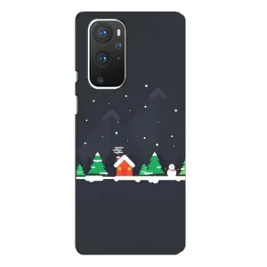 Силиконовый бампер на рождество для OnePlus 9 Pro (Город зимний)