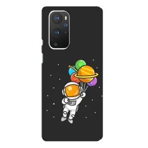 Силиконовый Чехол с принтом "Космонавты" на OnePlus 9 Pro (Космонавт с шариками)