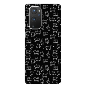 Чохол на тематику: Коти для OnePlus 9 Pro (Котики на чорному)