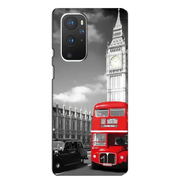 Чехол с рисунком «Красный автобус» для OnePlus 9 Pro