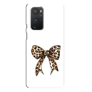 Чехол банты для OnePlus 9 Pro (Леопардовый принт)