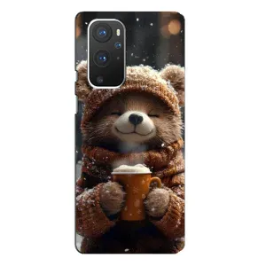 Печатный чехол «Зверята с кофе» для OnePlus 9 Pro (Медвежонок с кофе)