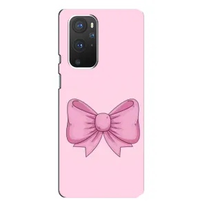 Чехол банты для OnePlus 9 Pro (Розовый бантик)