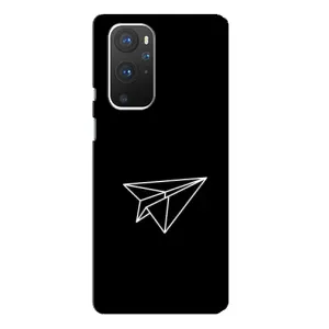 Чехол с картинками на черном фоне для OnePlus 9 Pro (Самолетик)