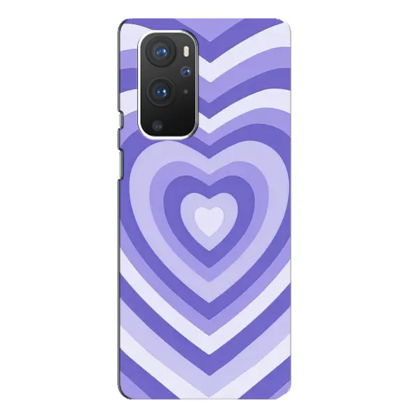 Чехол с рисунком «Сердце фиолет» для OnePlus 9 Pro