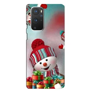 Чехлы на Новый Год OnePlus 9 Pro (Снеговик в шапке)