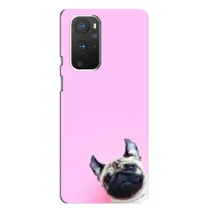 Бампер для OnePlus 9 Pro с картинкой "Песики" (Собака на розовом)