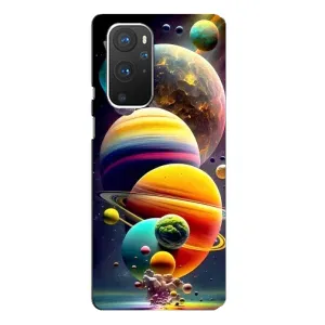 Чехол (ТПУ) с планетами на OnePlus 9 Pro (Солнечна система)