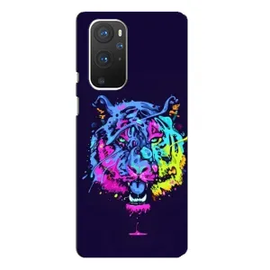 Силиконовый бампер с картинкой животных для OnePlus 9 Pro (Тигр-Арт)