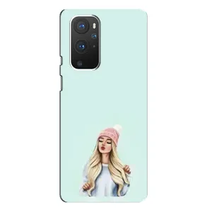 Силиконовый Чехол на OnePlus 9 Pro с картинкой Стильных Девушек (В шапке)
