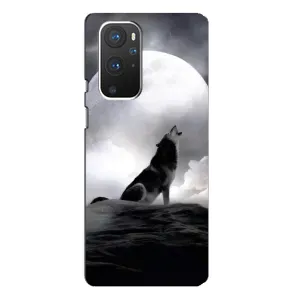 Чехол с рисунком «Волк и луна» для OnePlus 9 Pro