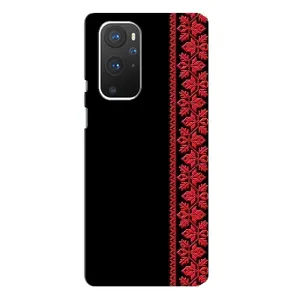Силіконовый Чохол на OnePlus 9 Pro з картинкой Вишиванки (Вишиванка на чорному)