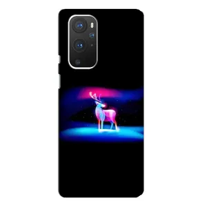 Силиконовый бампер с картинкой животных для OnePlus 9 Pro (Яркий олень)